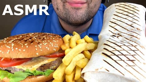 Asmr Shawarma Sandwich Fries Mukbang Eating Sounds Youtube