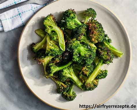 Knusprige Brokkoli aus der Heißluftfritteuse Airfryer Rezepte