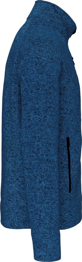 Kariban Heather Herenvest Met Rits K9106 Light Royal Blue Melange M