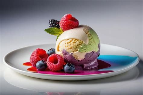 Gourmet Dessert Presentation Premium Ai Generated Image