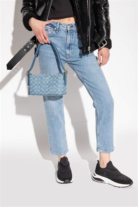 Coach Demi Signature Shoulder Bag In Blue Lyst