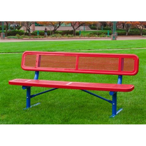 11474 940wm Grn6 6 Ft Park Bench With Back 2x4 Planks Wall Mount Green