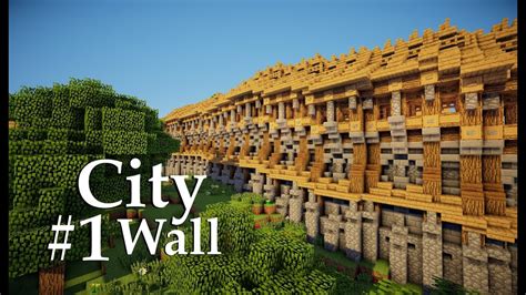 Minecraft Medieval City Wall Tutorial Part 14 Youtube