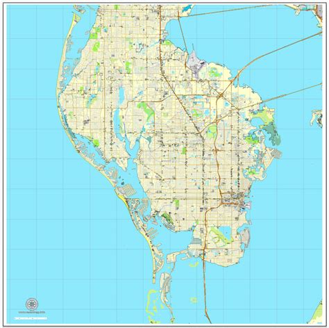 St Petersburg Florida Elevation Map Map