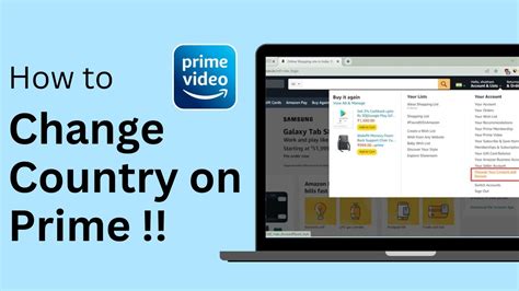 How To Change Country In Amazon Prime Video Youtube