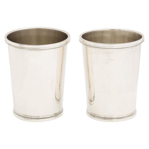 Six Sterling Silver Mint Julep Cups At 1stDibs