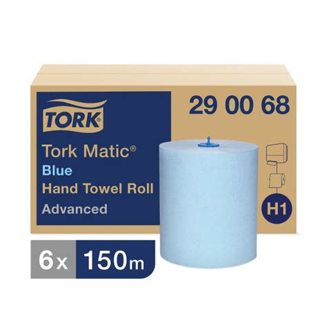 Tork Matic Hand Towel H1 Blue 150m Pack Of 6 290068