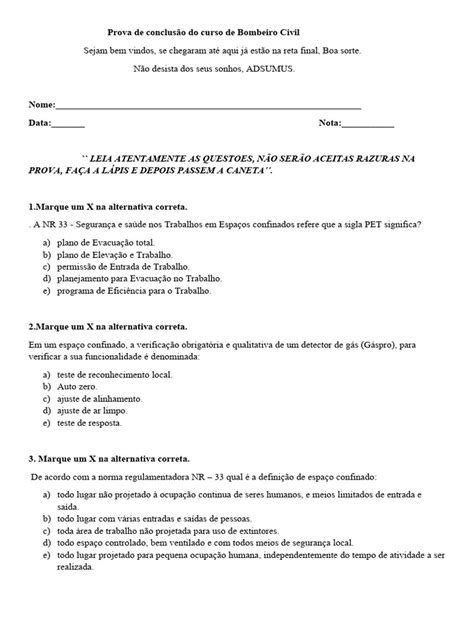 Prova Para Bombeiro Civil - Prova de Bombeiro Civil: Questões e Normas | PDF | Combustão | Incêndios