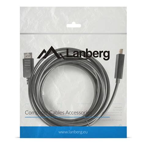 Lanberg Cable Hdmi A Displayport V M Negro Ca Dphd Cc Bk