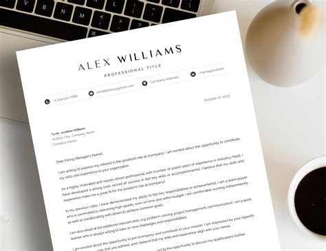 professional cover letter templates  job applications customizable