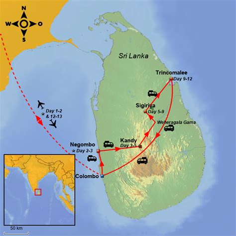 StepMap Sri Lanka Trincomalee UK Landkarte für Afghanistan