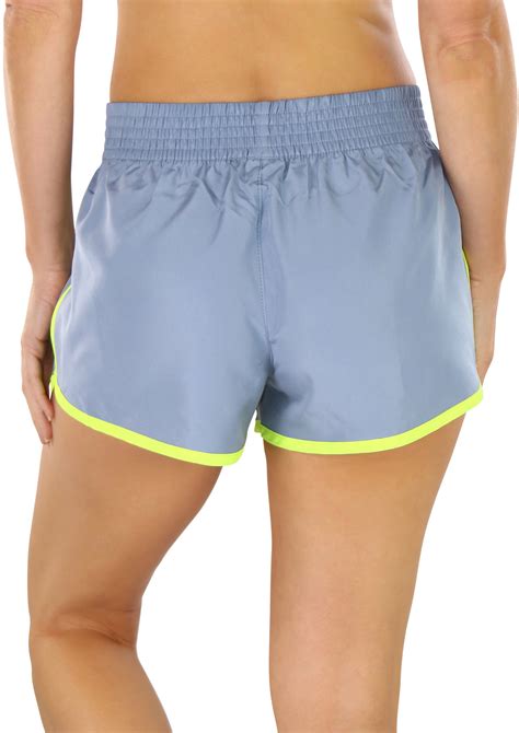 Tobeinstyle Womens Contrast Waistband Athletic Shorts