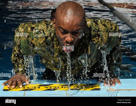 Navy Hospital Corpsman Nd Class Rolando Brooks Pushes Himself Out Of