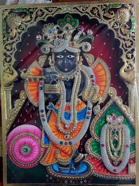 Banke Bihari I Tanjore Painting With Frame Inc X Inc X Etsy