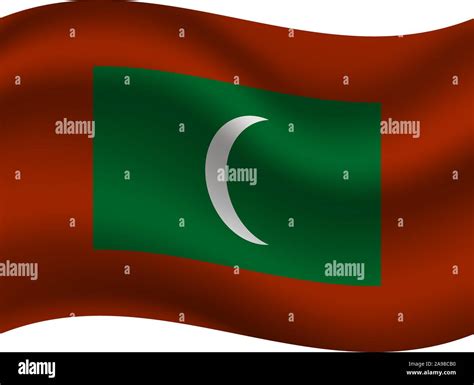 National Flag Of Republic Of Maldives Original Colors And Proportion