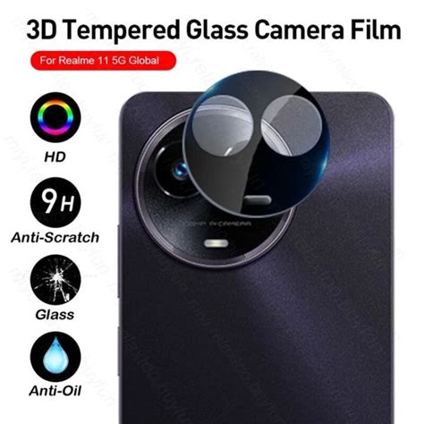 Back 3D Curved Camera Lens Protector For Realme 11x 11 5G 4G Tempered