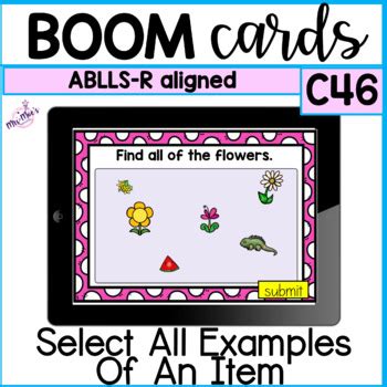 Ablls R Aligned Select All Examples C Boom Cards Tpt