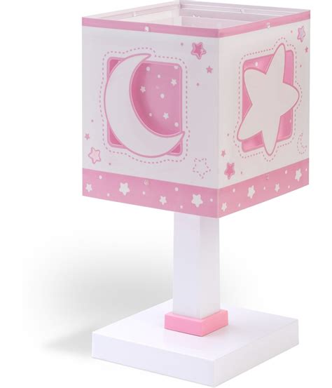 Lampe De Chevet Enfant Moonlight Lune Toiles Rose Dalber