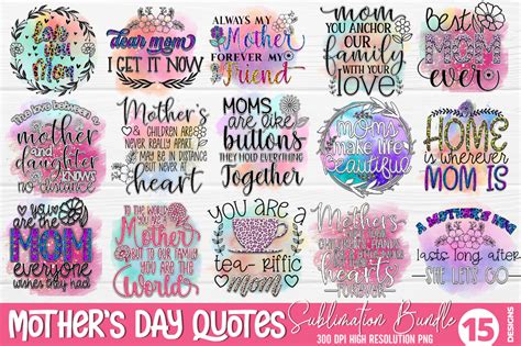 Mothers Day Quotes Sublimation Bundle Graphic By Designs Dark