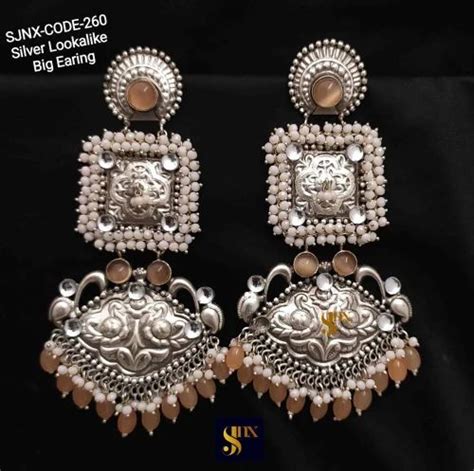 Sjnx Women Silver Lookalike Big Earing At Rs Pair In Mumbai Id