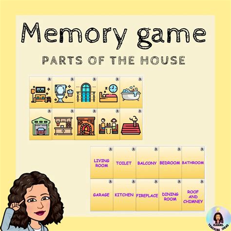 Profes Papel Tijera Memory Game Parts Of The House