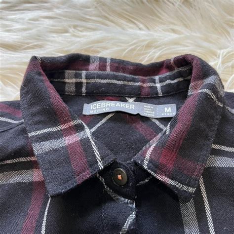 Icebreaker 100 Merino Wool Long Sleeve Button Down Depop