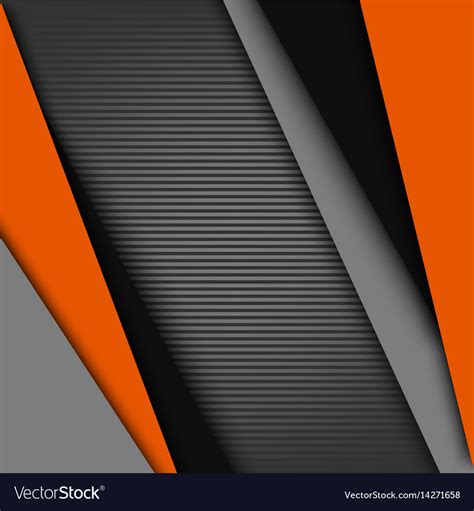 Abstract background with black gray orange design Vector Image