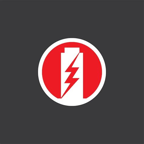 Macht Batterie Energie Logo Vektor Illustration Premium Vektor