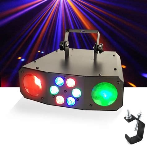 Jeu De Lumière Sono Dj Dual Flower Avec Effet Wash 60 Led Rgb 2 X Moonflower 54 X Led Rgb