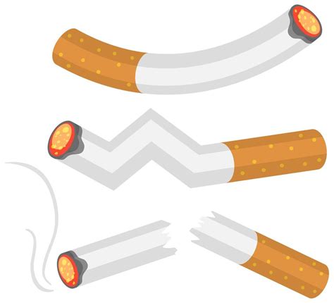 Lit cigarettes set 1445848 Vector Art at Vecteezy