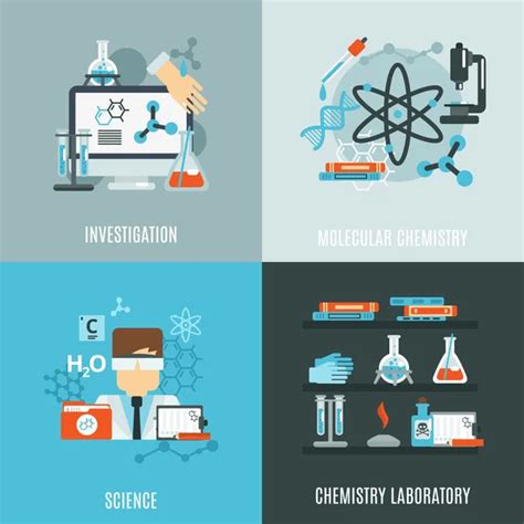 Chemistry Bio Technology Science Infographics — Stock Vector