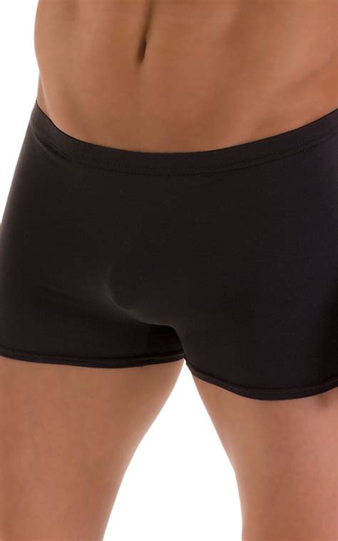 Mens Square Cut Seamless Swim Trunks In Semi Sheer Super Thinskinz