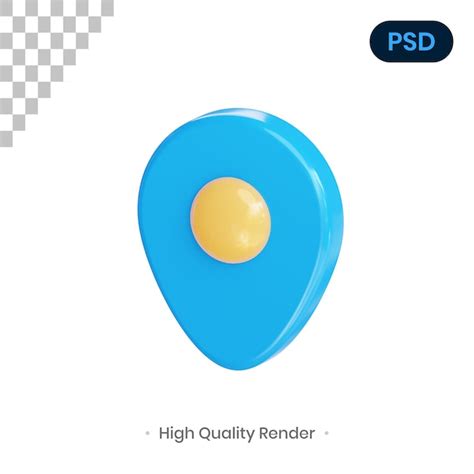 Premium PSD Location 3d Render Illustration Premium Psd