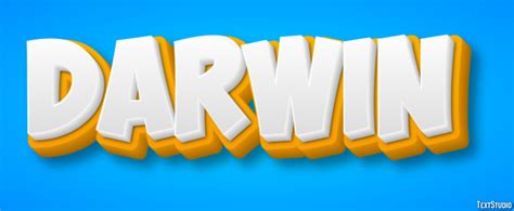 darwin text effect  logo design