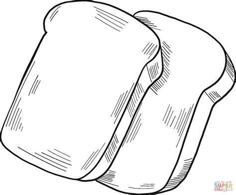 Toast Coloring Page Coloring Pages