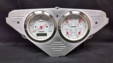 1955 1956 1957 1958 1959 Chevy Truck Quad 2 Gauge Metric Dash Panel Cluster Set Ebay