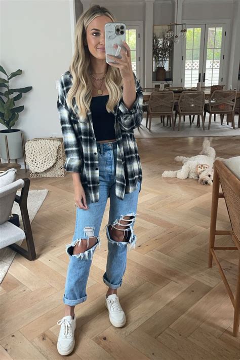 Boyfriend Plaid Button Up Shirt Curated On LTK In 2024 Plaid Shirt