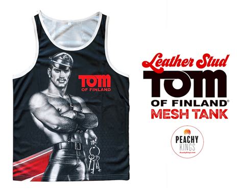 Tom Of Finland Tank Top Leather Stud Mesh Shirt Gay Leather Pants Etsy Sweden