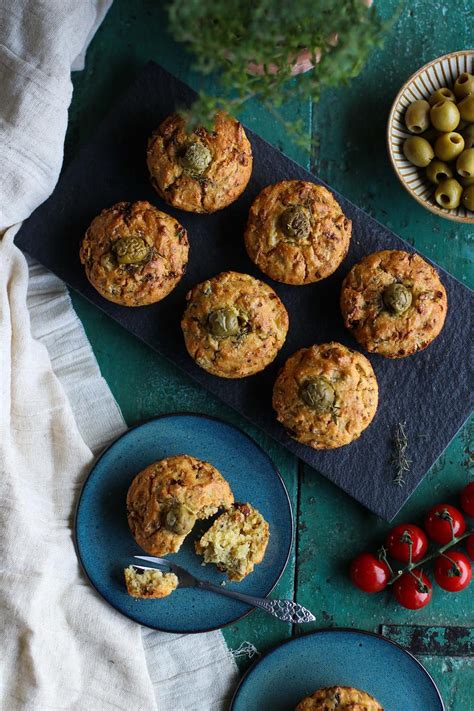 Savoury Sun Dried Tomato Olive Muffins Recipe Sun Dried Tomato