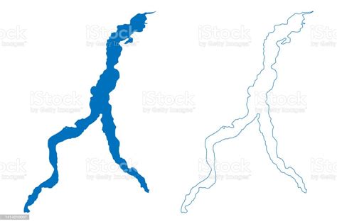 Lake Como Map Vector Illustration Scribble Sketch Lago Di Como Map ...