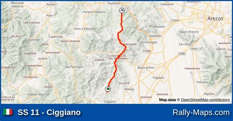 Ss Ciggiano Stage Map Rallye Sanremo Rallye D Italia Wrc