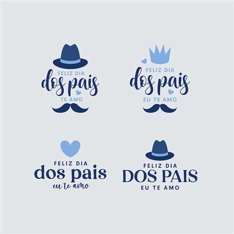 Premium Vector Feliz Dia Dos Pais Badges