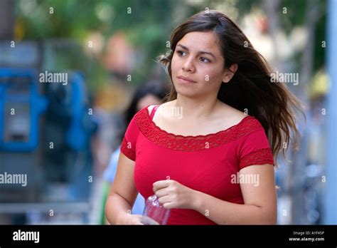 Chilean Woman In Santiago Chile Stock Photo Alamy