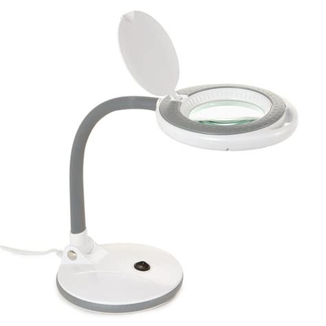 Led Magnifying Table Lamp With Light 1 75x Magnifier With Bright Lighted Lens For Puzzle