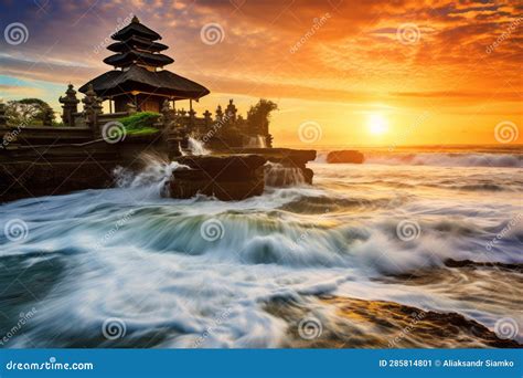 Bali Water Temple Generative Ai Stock Illustration Illustration Of