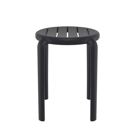 Tabouret Tom Par Siesta Noir Polypropyl Ne Renforc De Fibre De