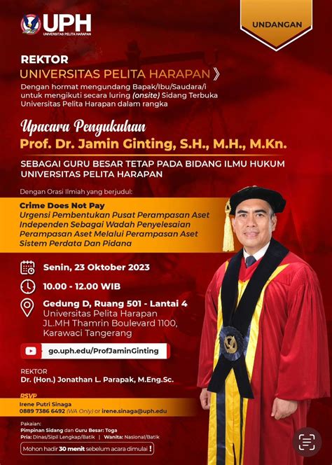 Selamat Dan Sukses Prof Dr Jamin Ginting S H M H M Kn Atas