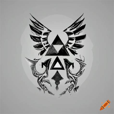 Triforce Tattoo Design From Legend Of Zelda On Craiyon