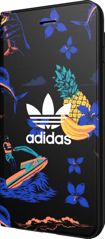 Adidas Originals Booklet Case Island Time AOP For IPhone 6 6S 7 8 Black