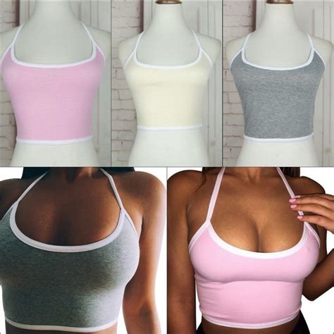 Sexy Womenss Boho Tank Tops Bustier Bra Vest Crop Top Shirt Bralette